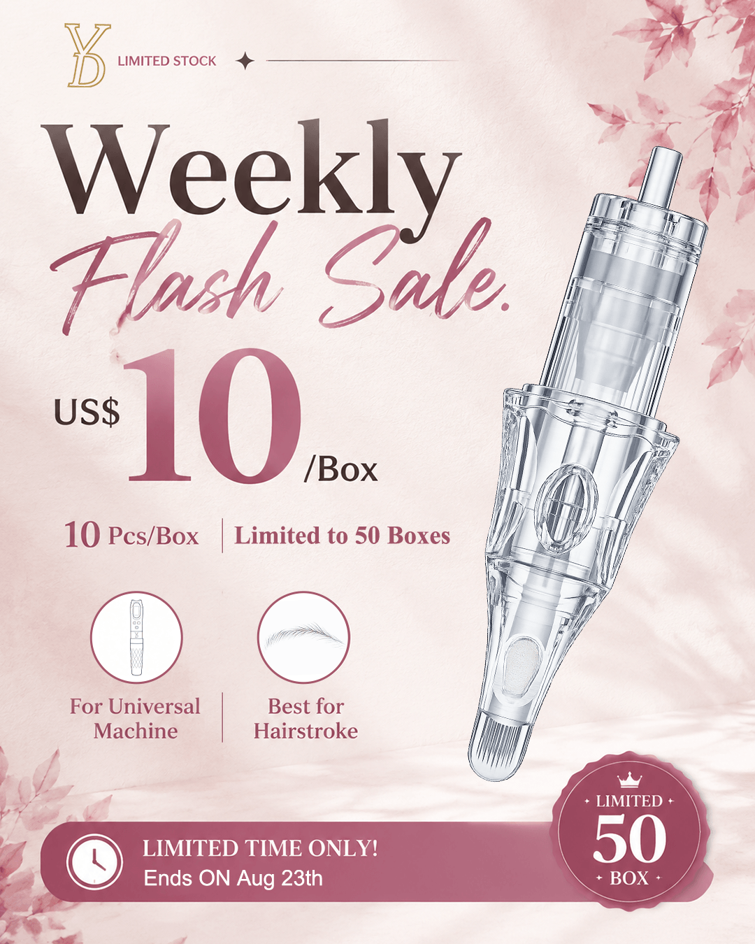 [Weekly Flash Sale]YDPMU Universal 14UX Needle Cartridges