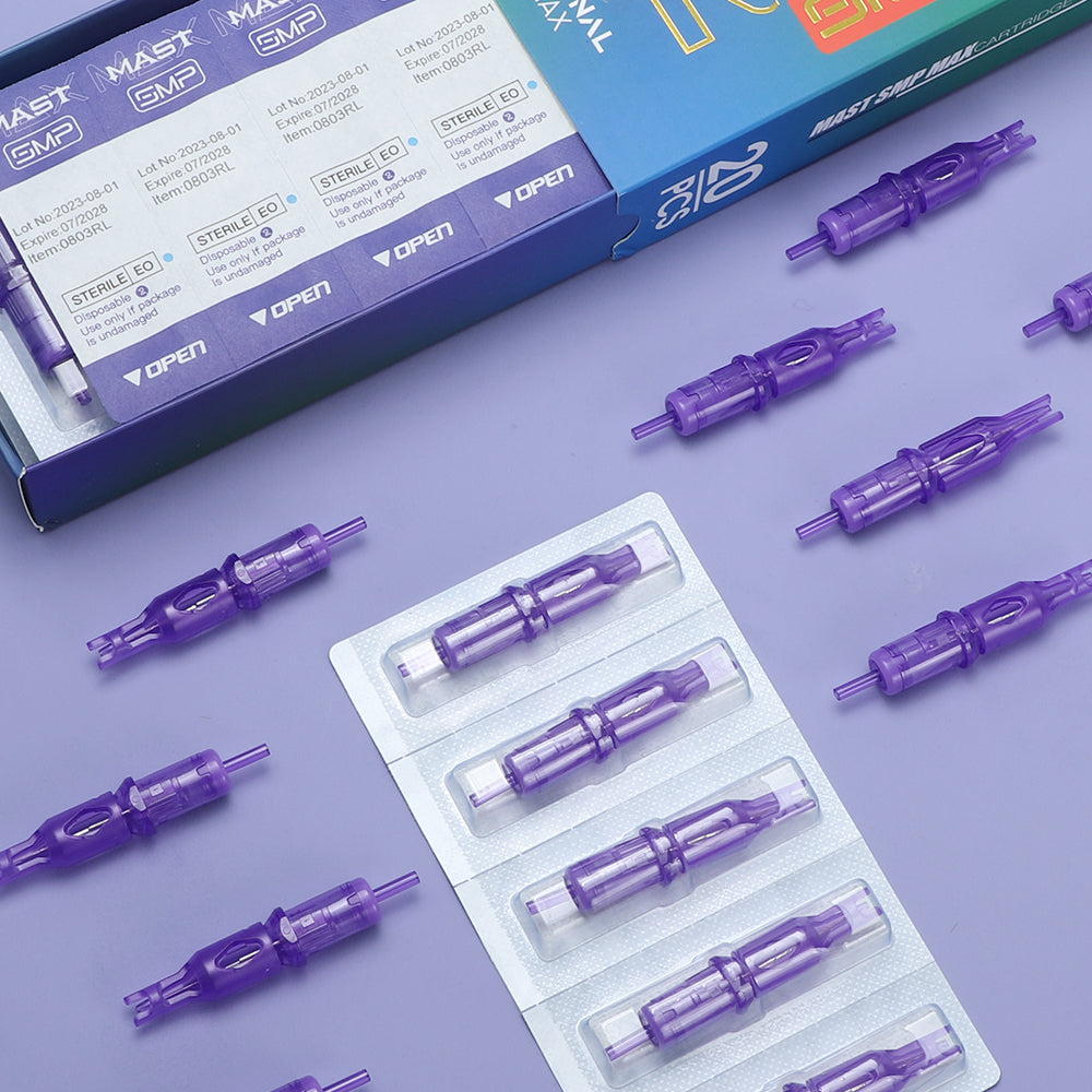 YDPMU Purple Scalp Needle Cartridges with Guard Microneedle  20Pcs/Box