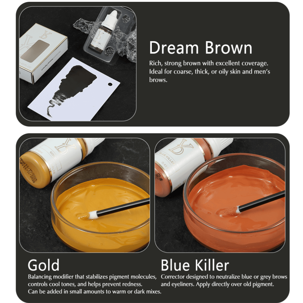 YDPMU Mineral Viscous Cream Pigment — 7 Shades | EU REACH Certified | Inorganic Formula