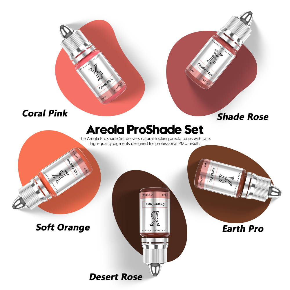 YDPMU Powder Areola Pigment Set - ProShade 5-Color Collection