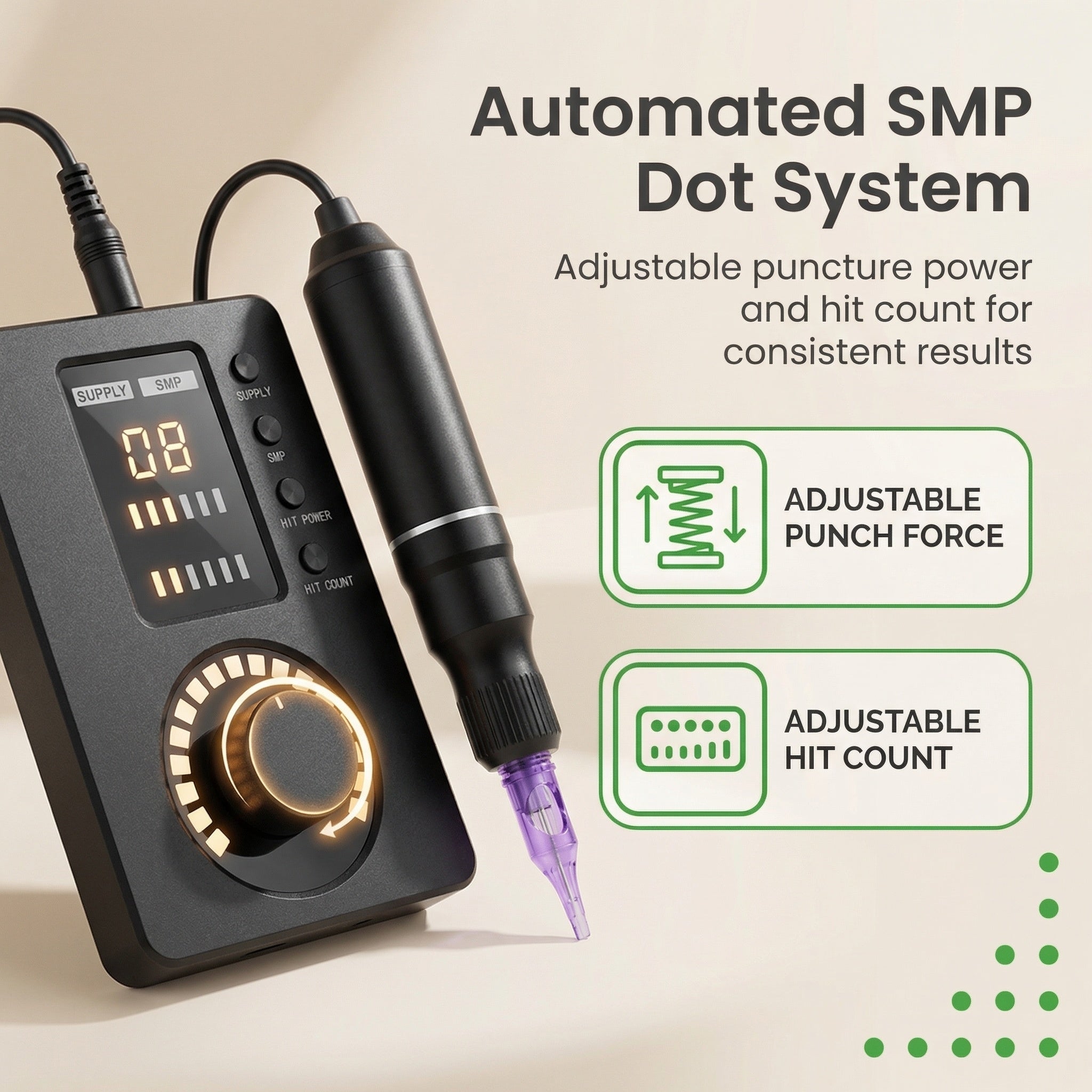 YDPMU ScalpX Micropigmentation Machine Pro Permanent Makeup Machine with 3.5mm Stroke Pen
