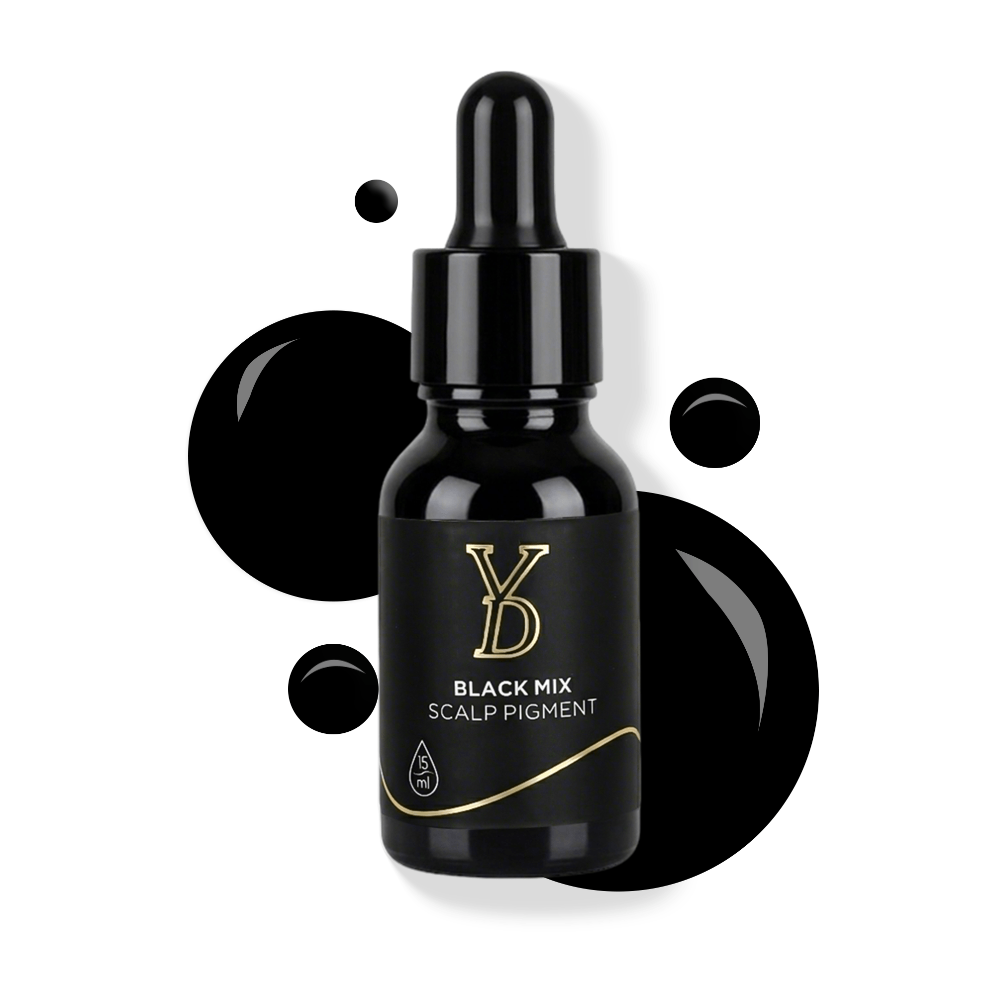 YDPMU Professional SMP Pigments 15ml — 7 Formulas | CI77266 Carbon Black | Scalp Micropigmentation