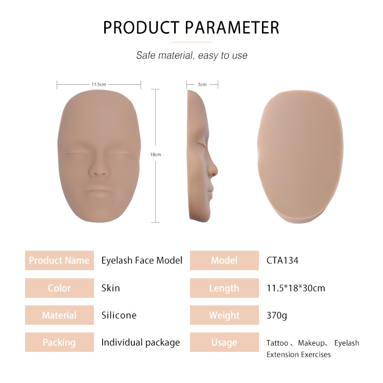 Eyelash Face Practice Model (Skin)