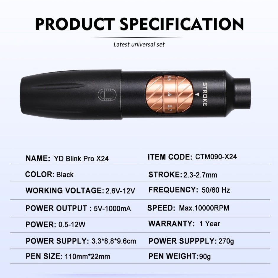 YDPMU Blink 1.0 Plus X24 Permanent Makeup Machine Professional Kits