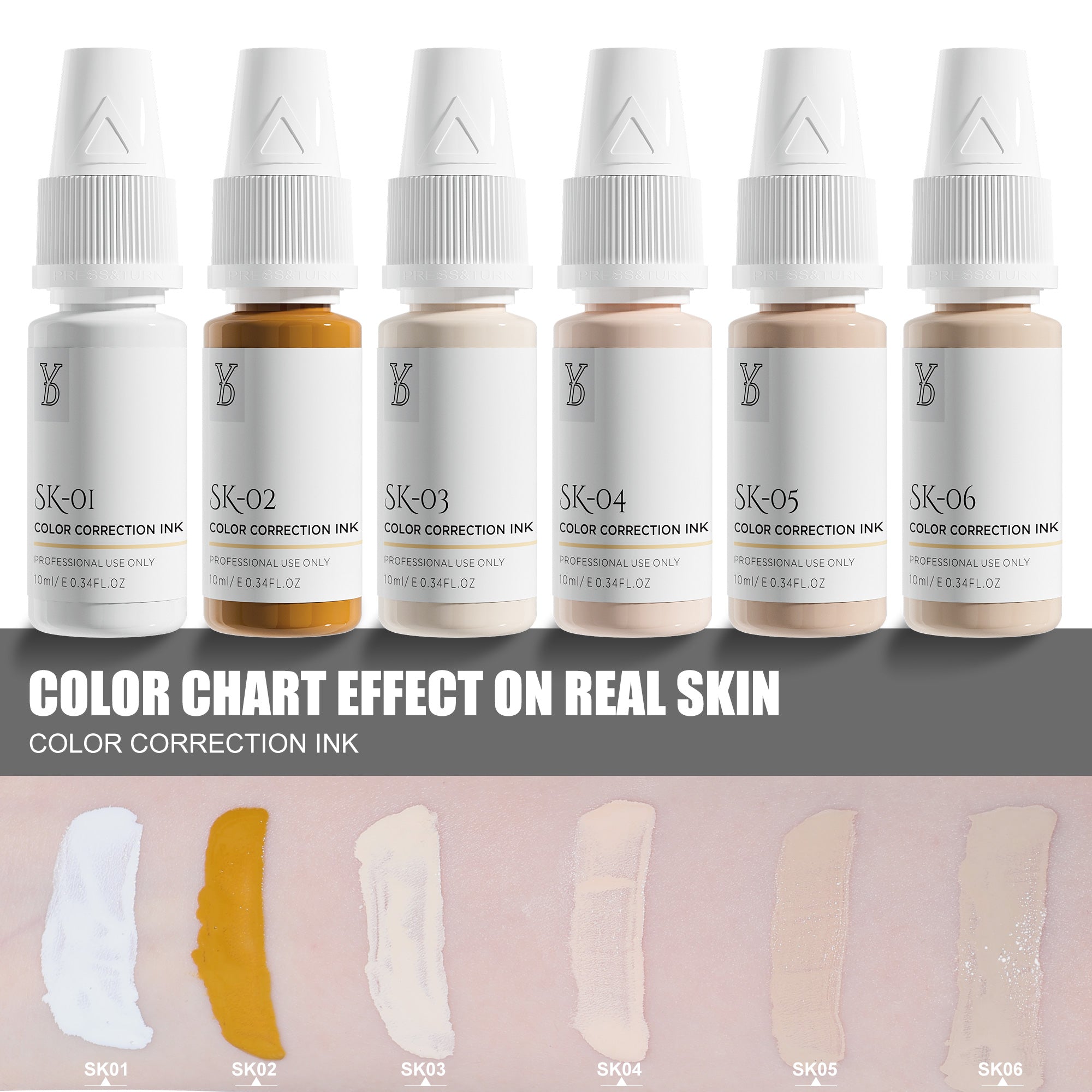 YDPMU Skin Camouflage Pigment Scar Camouflage Ink 20 Shades Available