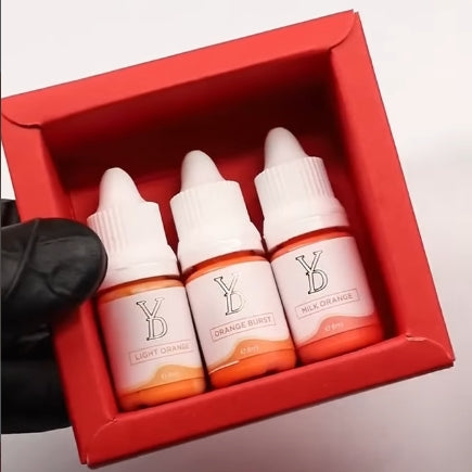 YDPMU NEO Organic Dark Lip Neutralize Set 6ml - 3-Color Corrector Kit (Pale Orange + Light Coral + Milk Orange)