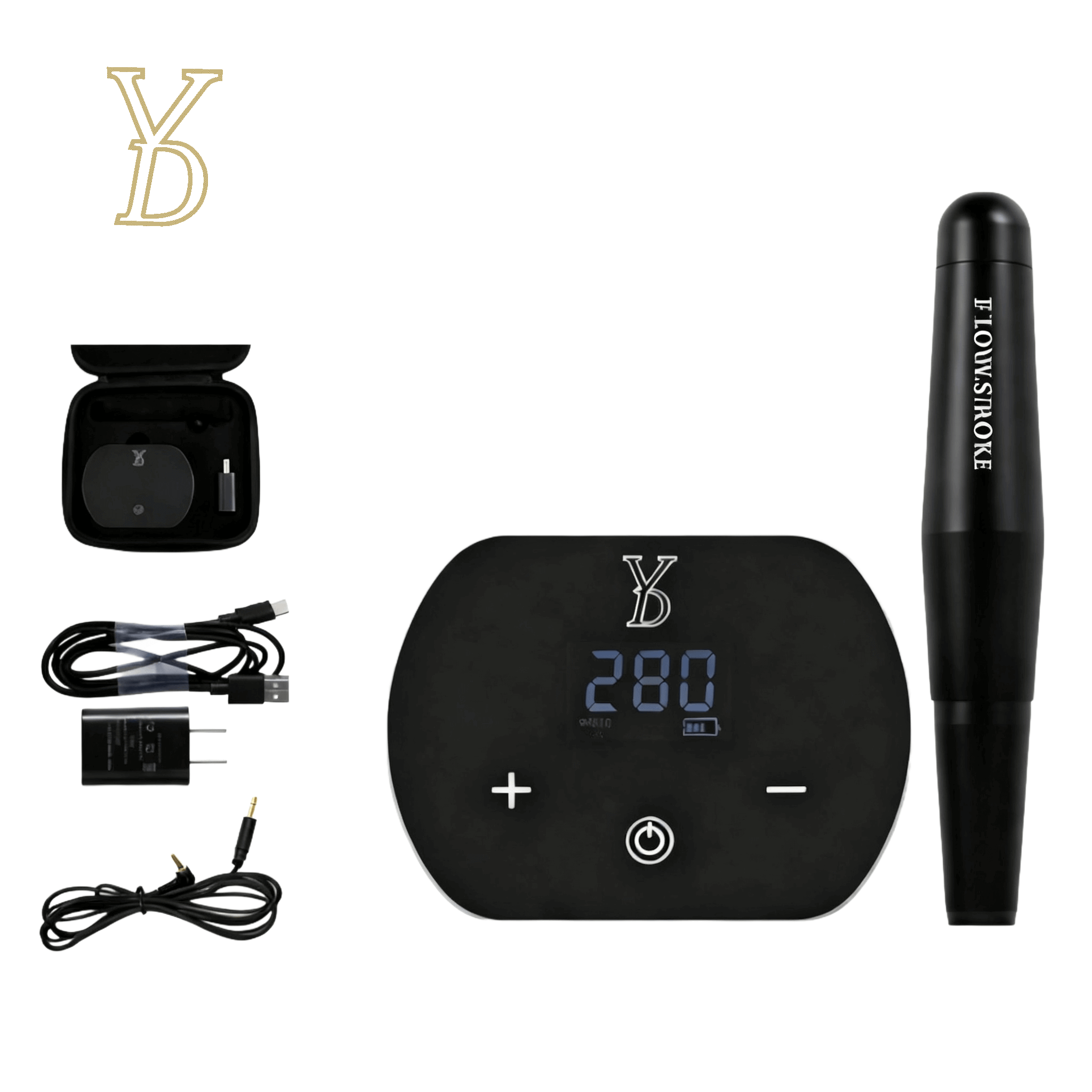 YDPMU Flowstroke Permanent Makeup Machine Kits with 14UX Flowstroke Needle