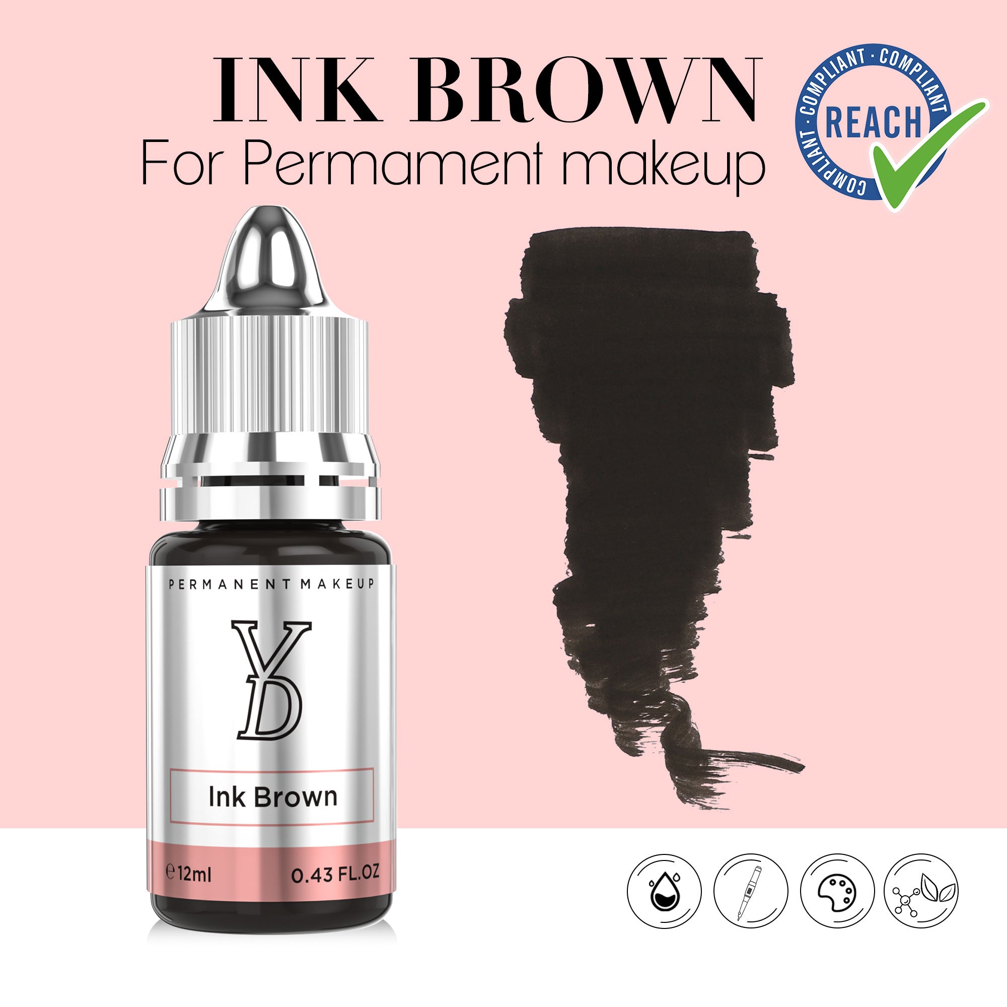 YDPMU Hybrid Liquid Pigment For Brows - Ink Brown
