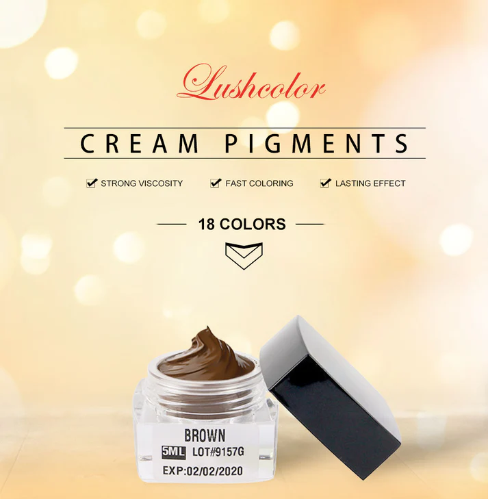 Lushcolor Microblading Pigment - Cream Formula for Brows & Lips