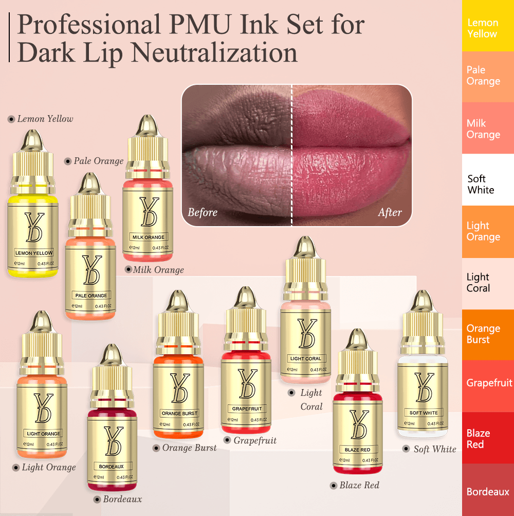 YDPMU NEO Organic Dark Lip Neutralize Set - 10 Colors (12ml)