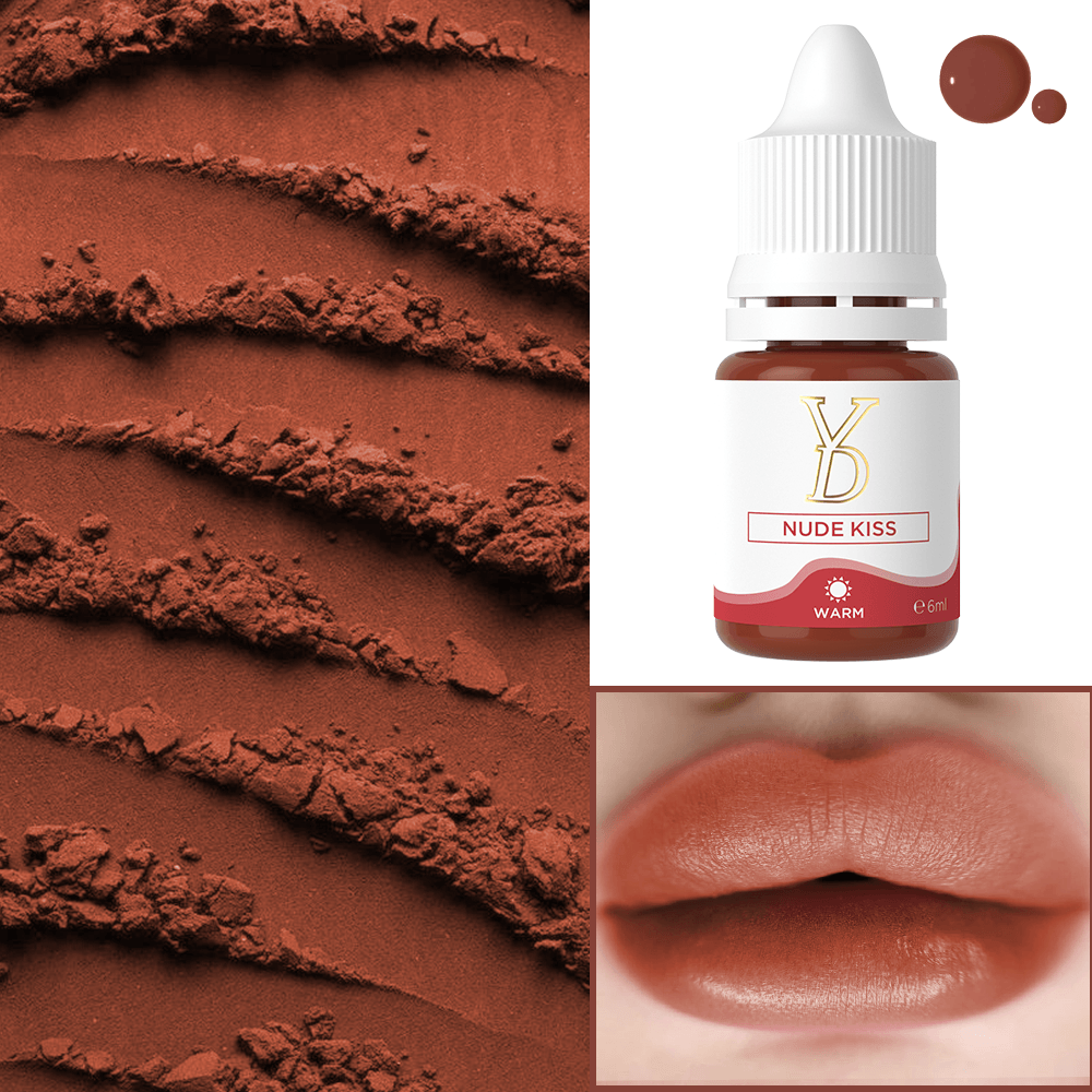 YDPMU Organic Nude Lips Pigment 6ml - 10 Nude Shades | Lip Blush & Ombre Lips PMU