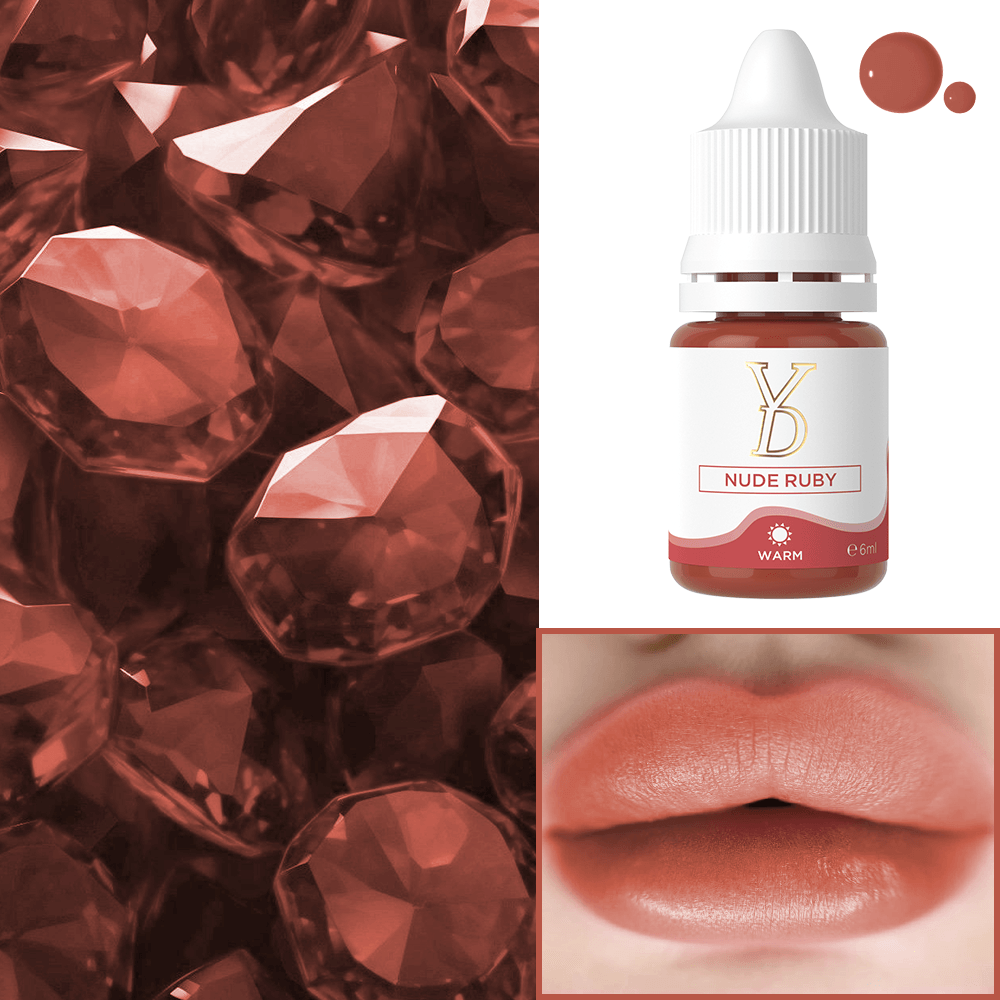 YDPMU Organic Nude Lips Pigment 6ml - 10 Nude Shades | Lip Blush & Ombre Lips PMU