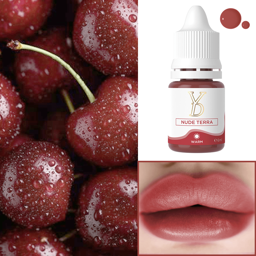 YDPMU Organic Nude Lips Pigment 6ml - 10 Nude Shades | Lip Blush & Ombre Lips PMU