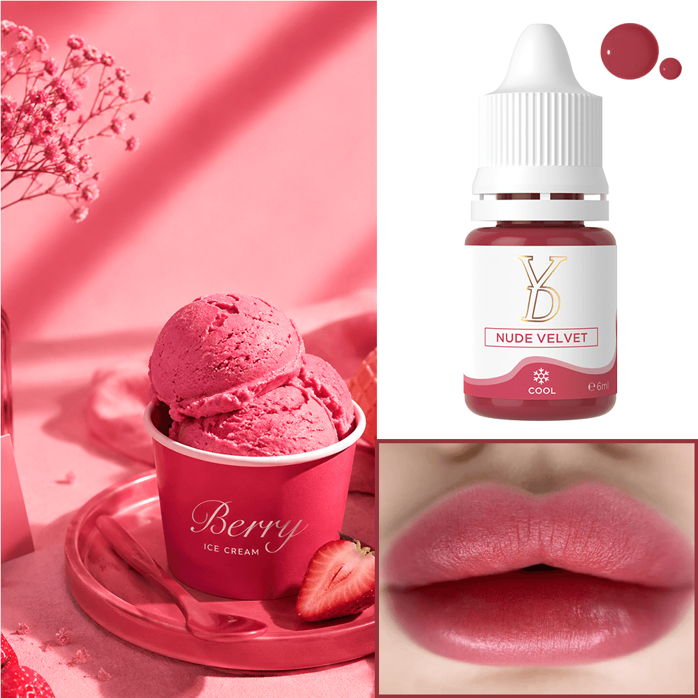 YDPMU Organic Nude Lips Pigment 6ml - 10 Nude Shades | Lip Blush & Ombre Lips PMU