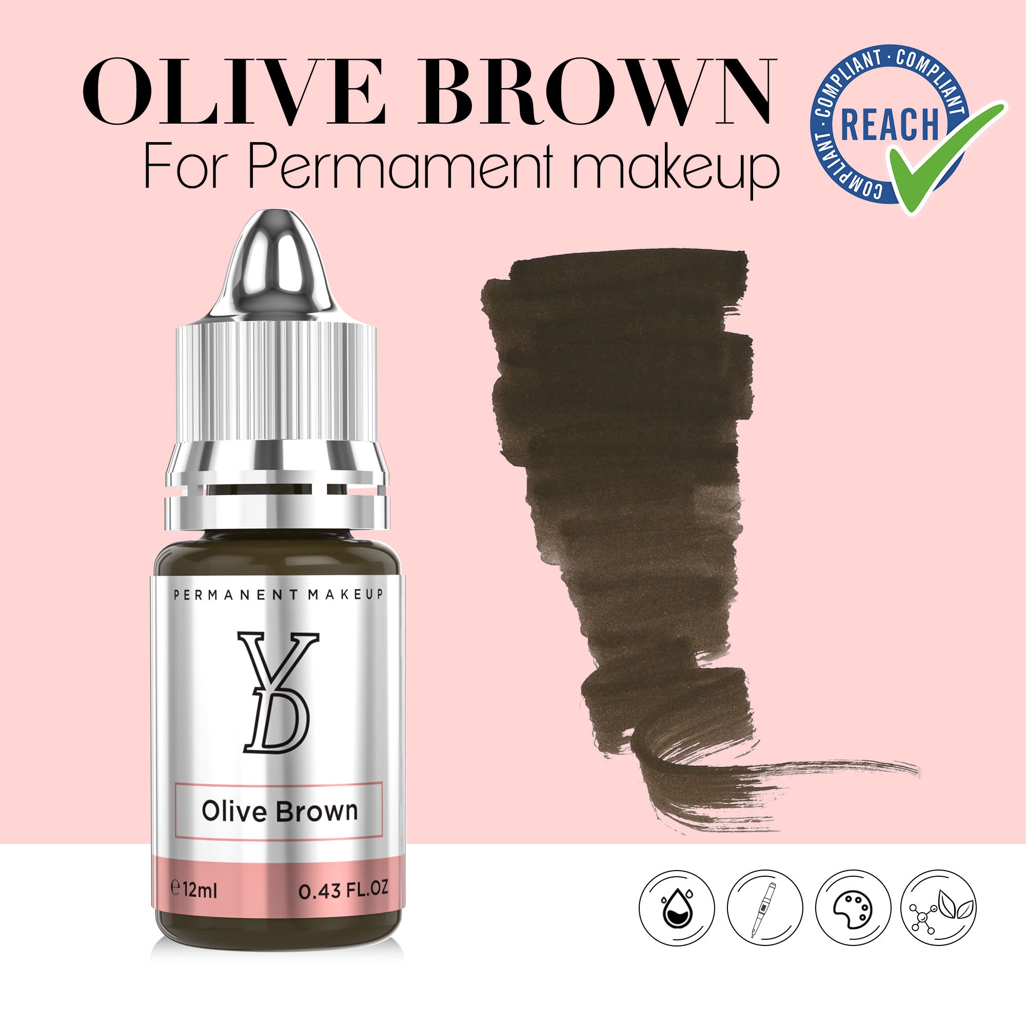 YDPMU Hybrid Liquid Pigment For Brows - Olive Brown
