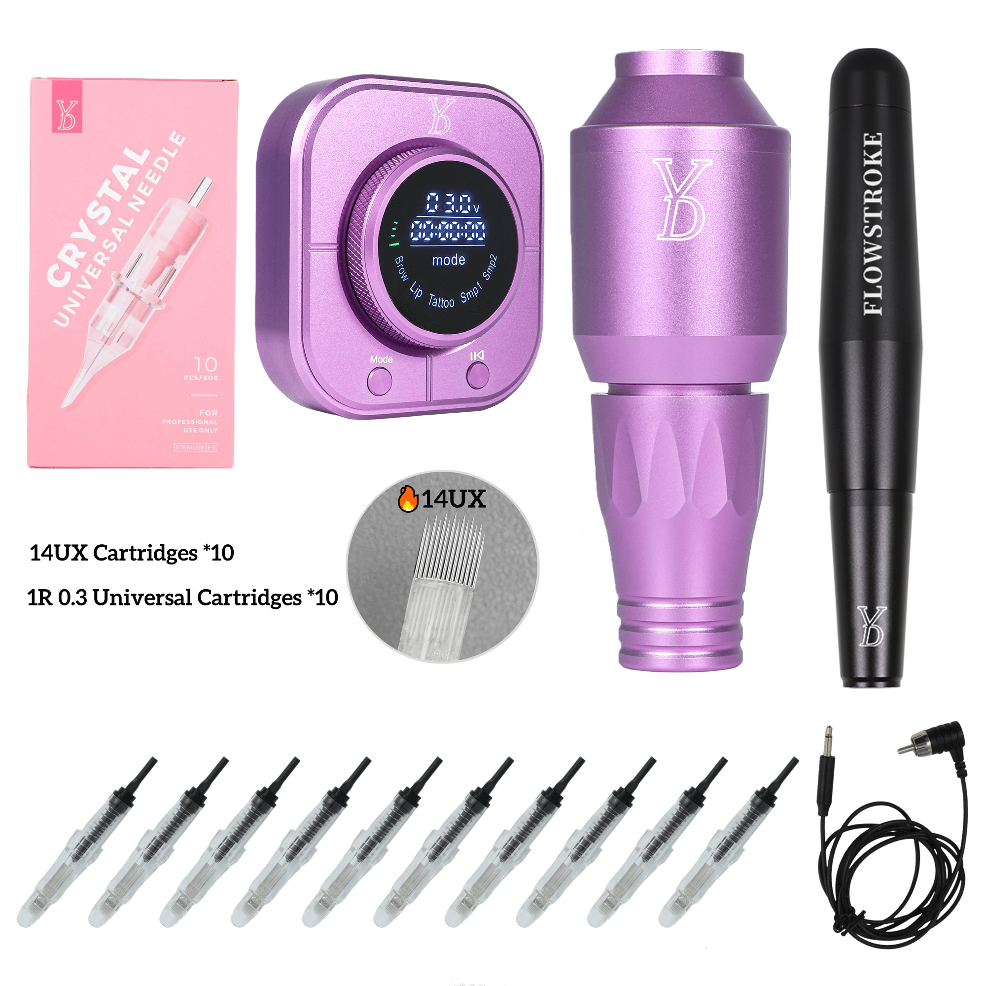 YDPMU Finesse X24 Pro Machine Plus Flowstroke Pen with 14UX Cartridges Kits