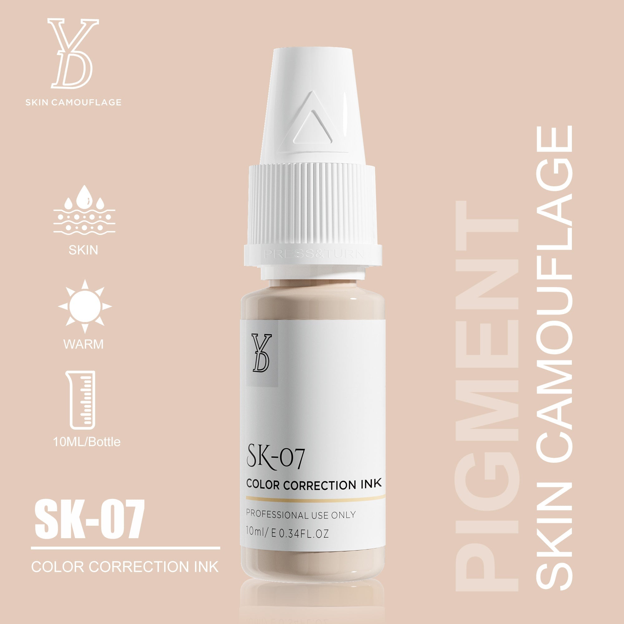 YDPMU Skin Camouflage Pigment Scar Camouflage Ink SK-07