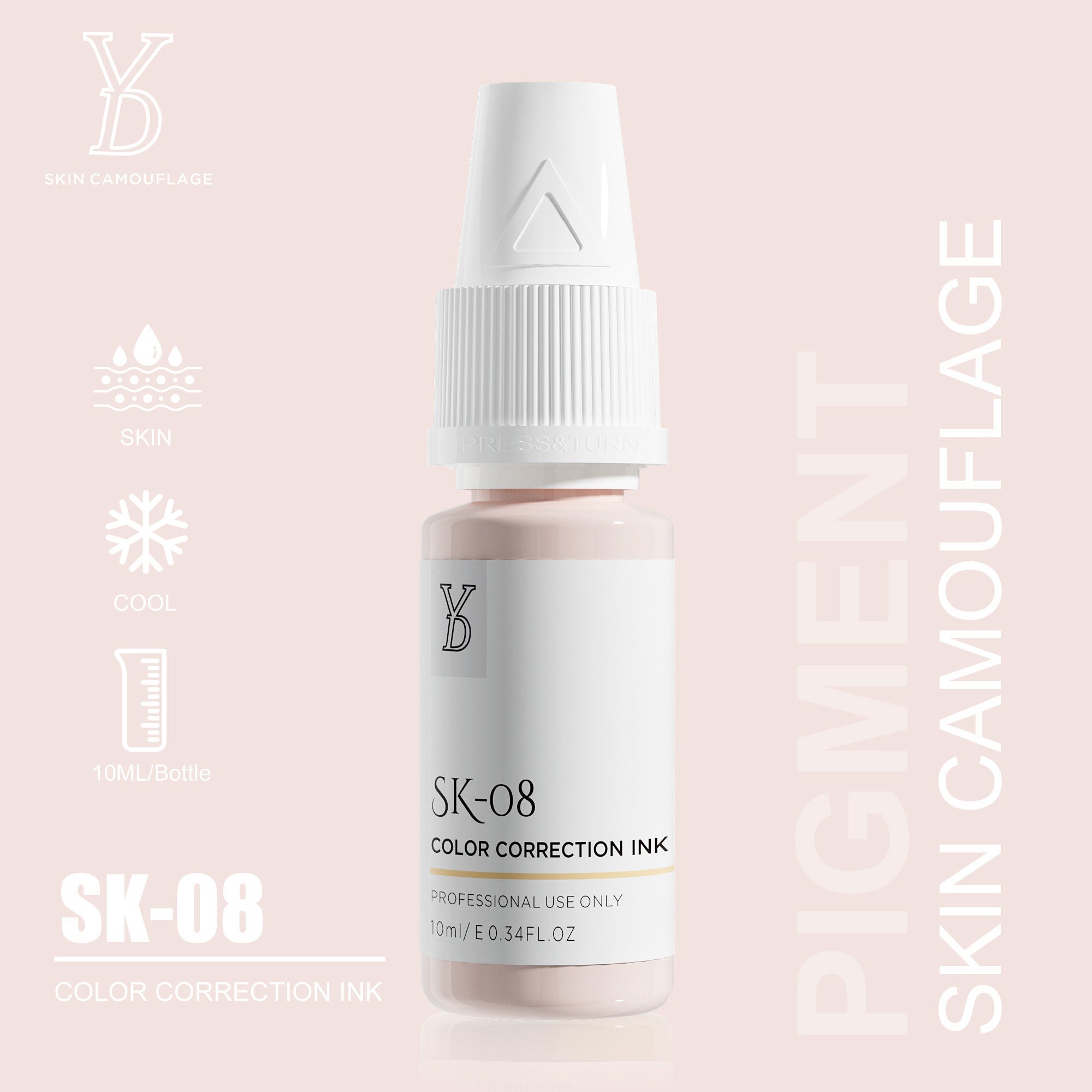 YDPMU Skin Camouflage Pigment Scar Camouflage Ink SK-08