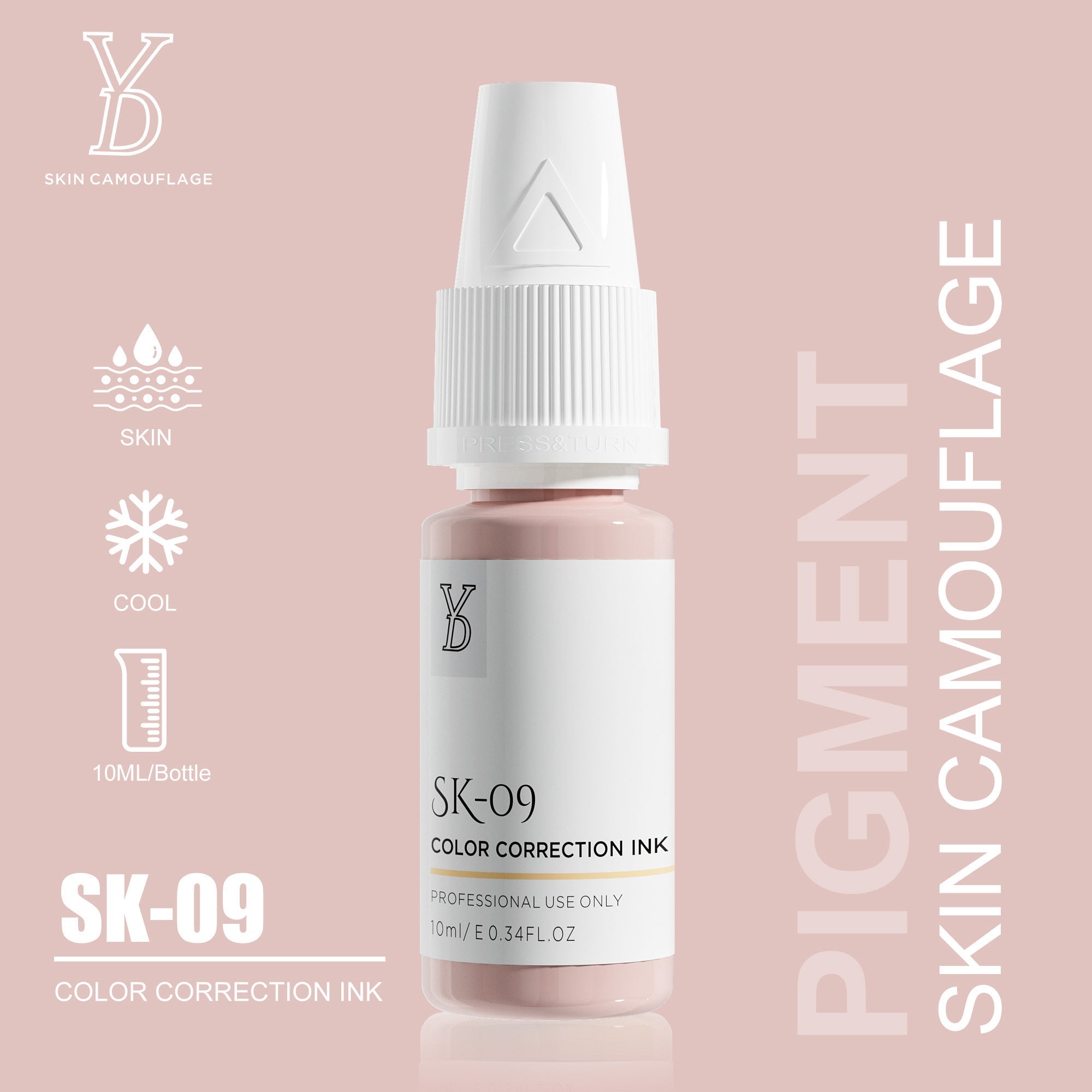 YDPMU Skin Camouflage Pigment Scar Camouflage Ink SK-09