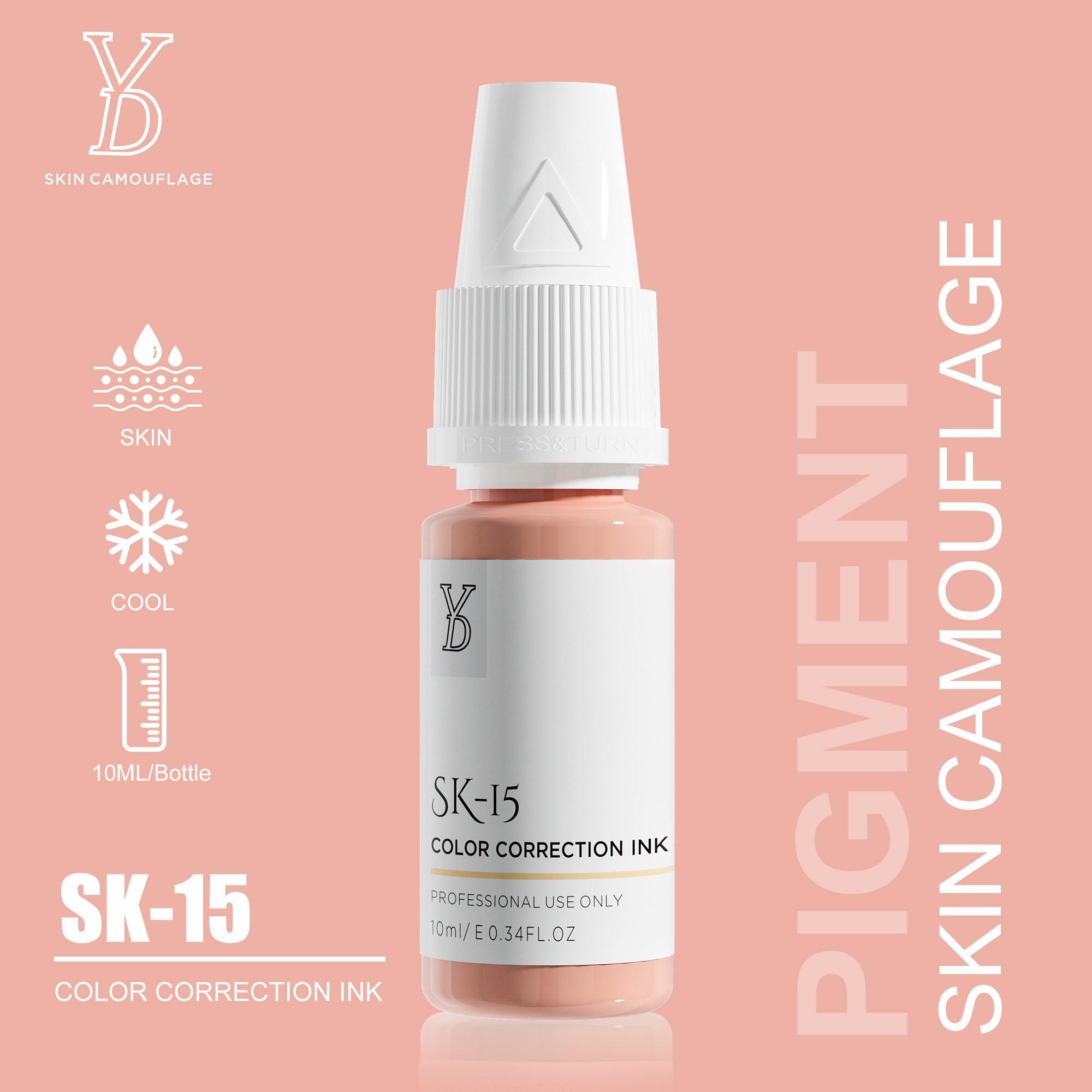 YDPMU Skin Camouflage Pigment Scar Camouflage Ink SK-15