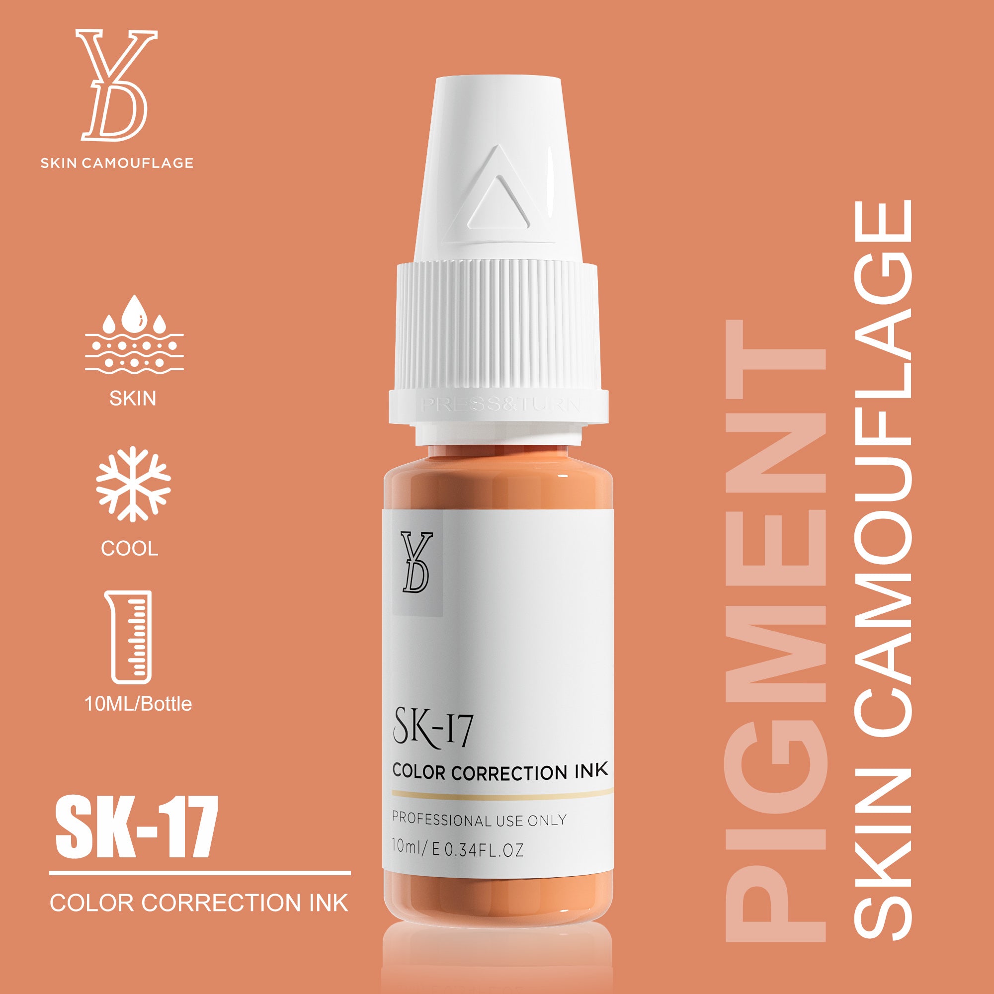 YDPMU Skin Camouflage Pigment Scar Camouflage Ink SK-17