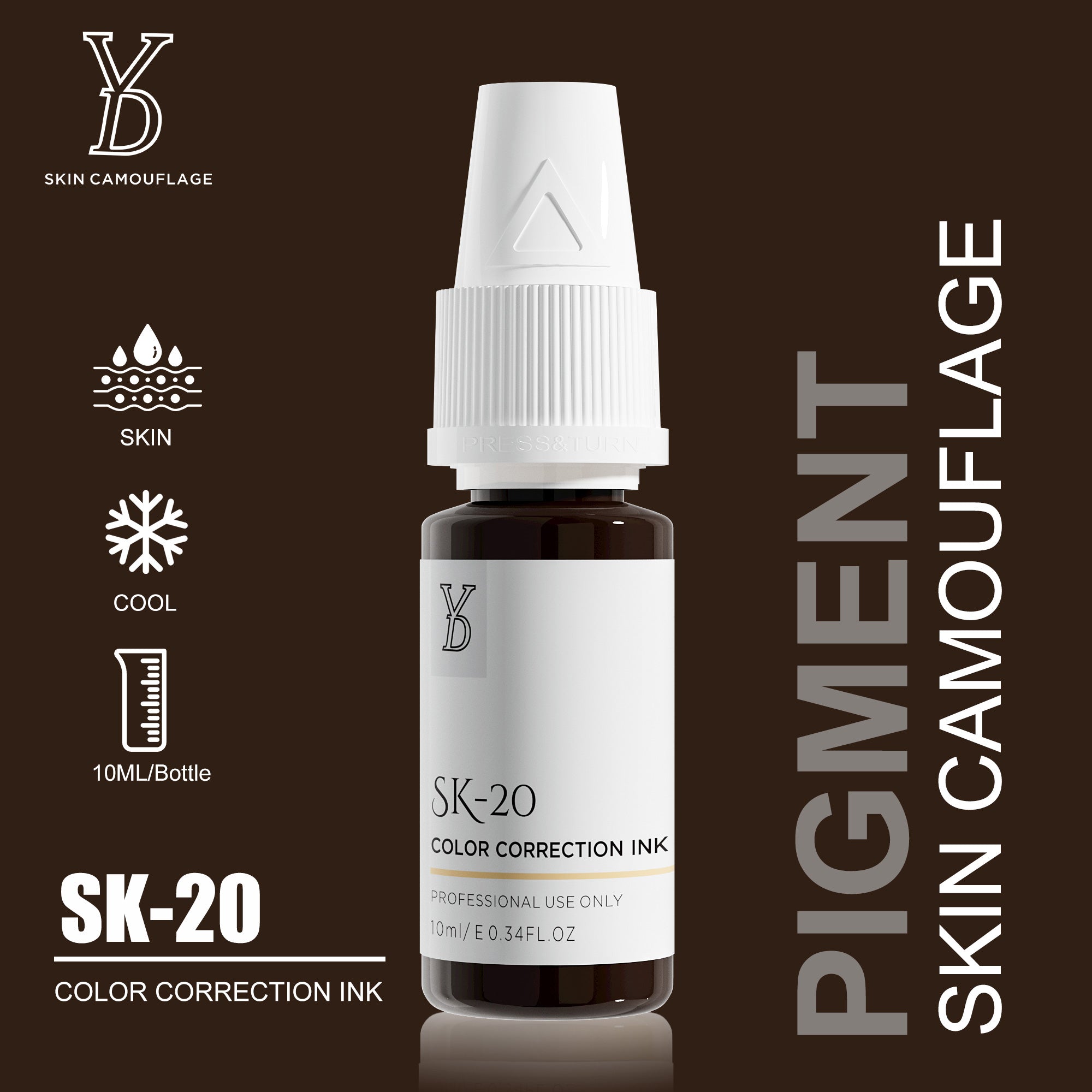 YDPMU Skin Camouflage Pigment Scar Camouflage Ink 20 Shades Available