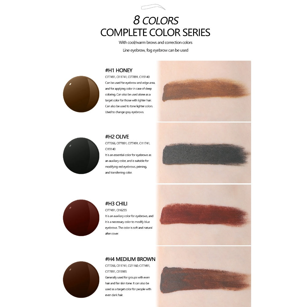 YDPMU H2 Olive Brow Pigment - Hybrid Cream PMU Ink for Brows