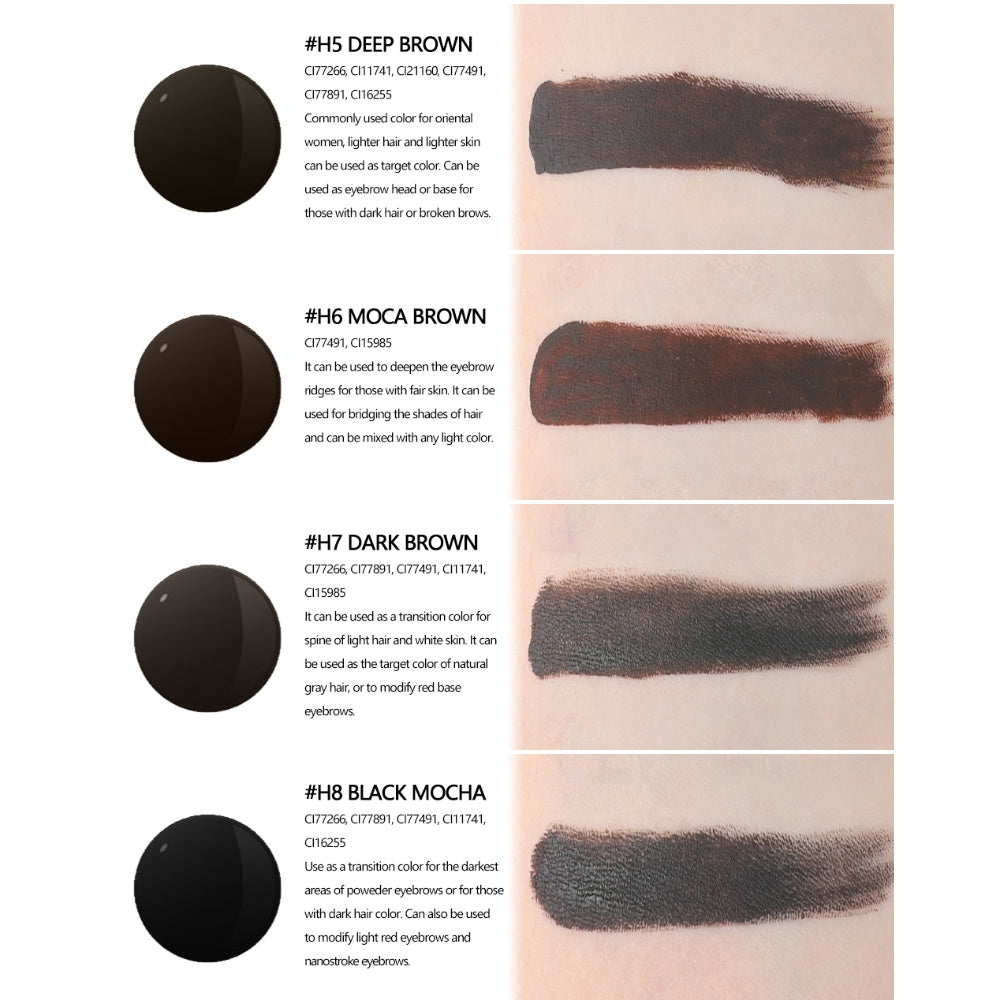 YDPMU Hybrid Cream Pigments For Brows Set