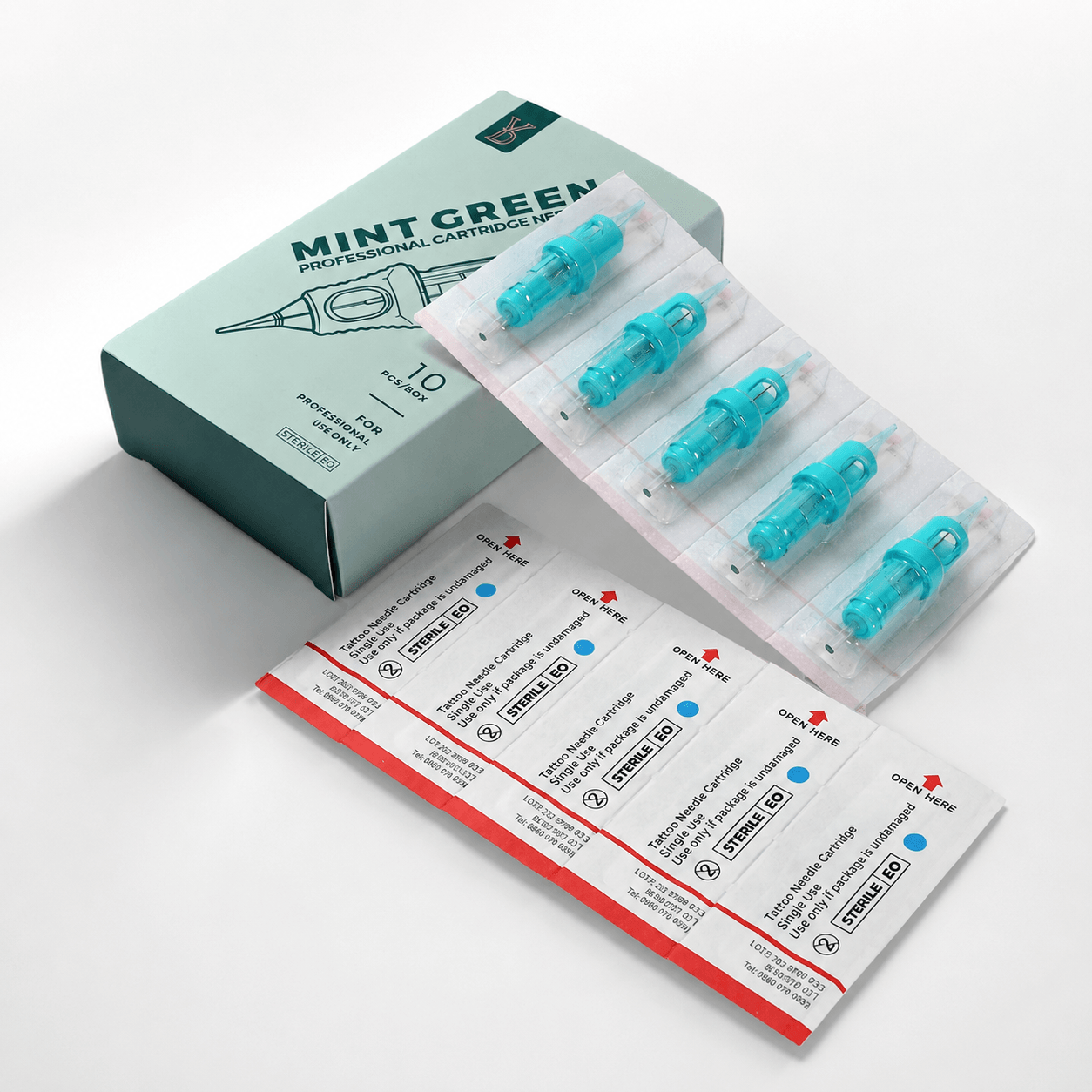 YDPMU Mint Green Universal Professional Cartridge Needles 10Pcs/Box