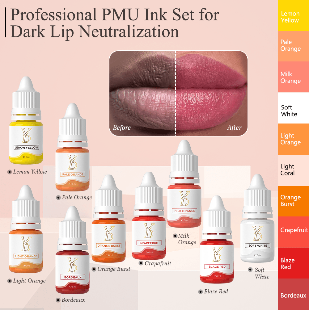 YDPMU NEO Organic Dark Lip Neutralize Set - 10 Colors (6ml)