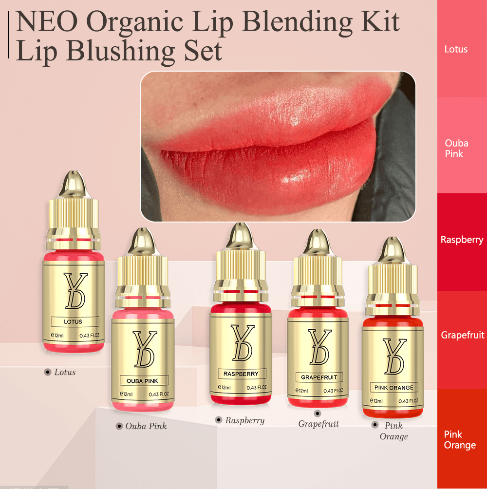 YDPMU NEO Organic Natural Lip Mixture Kit - Lip Blushing Set
