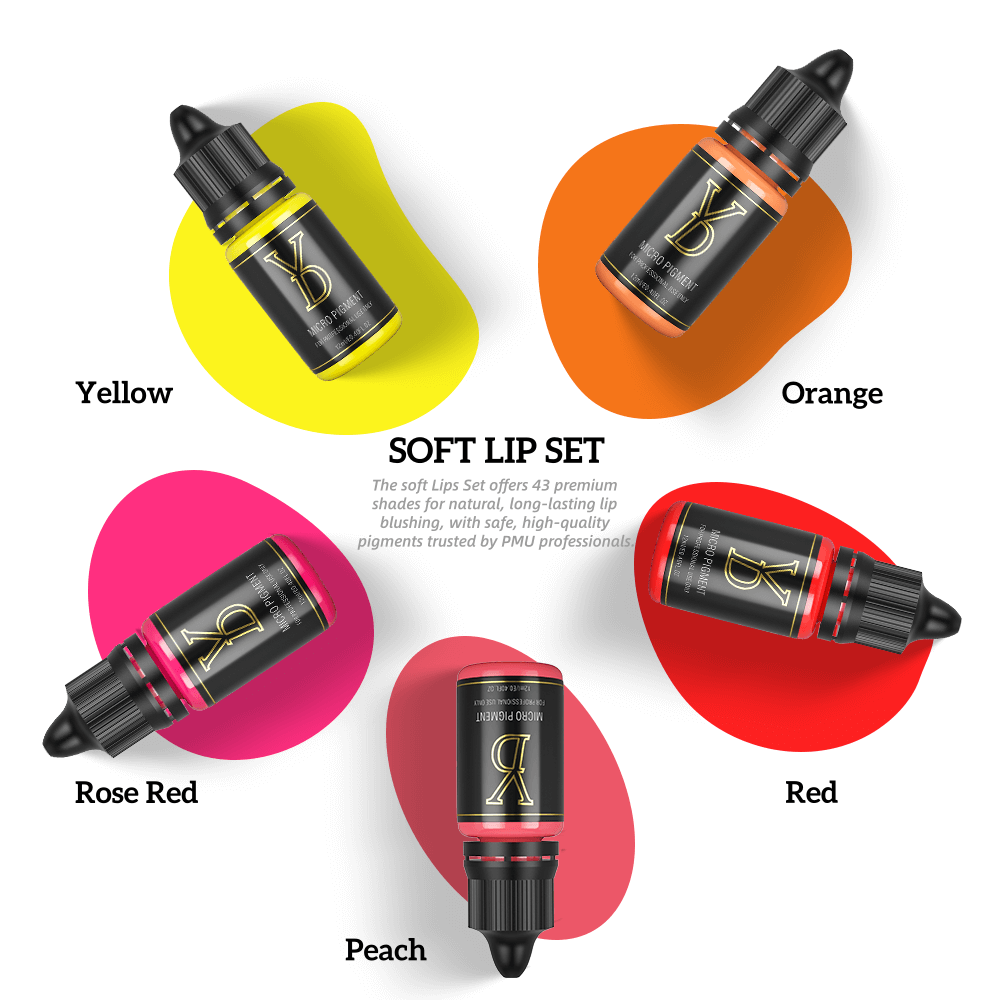 YDPMU NANO Organic Liquid Pigments for Soft Lips Set