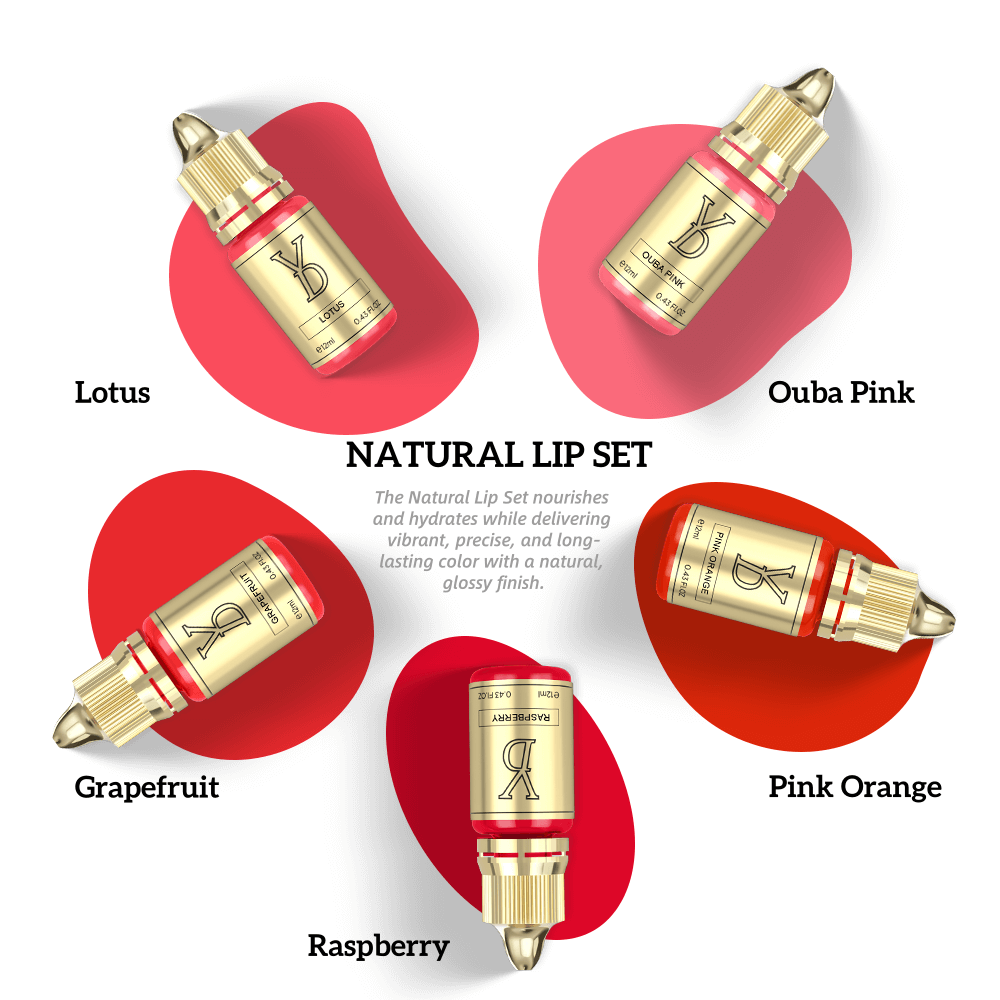 YDPMU NEO Organic Liquid Pigments Natural Lip Set Mixture Kit For Lip Blushing