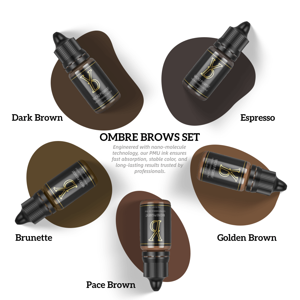 YDPMU NANO Organic Liquid Pigments Sets For Brows Best Pigment for Ombre Brows
