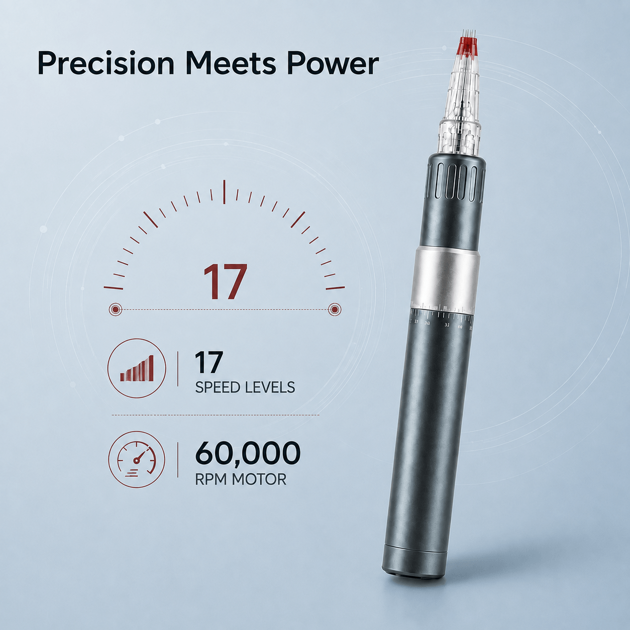 YDPMU Blush Pro machine with 17 speed levels and 60,000 RPM motor