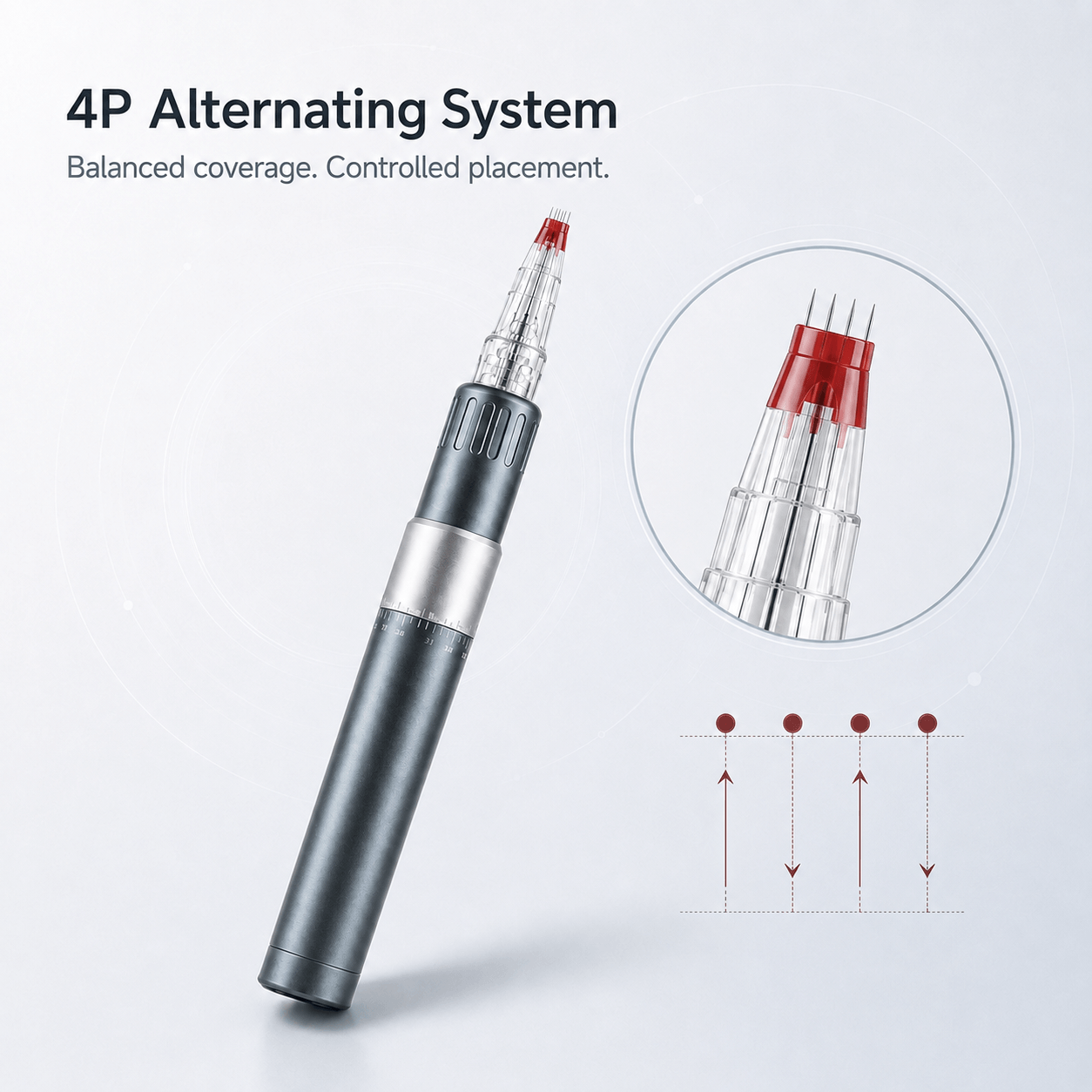 YDPMU Blush Pro PMU machine with dedicated 4-pin alternating needle system