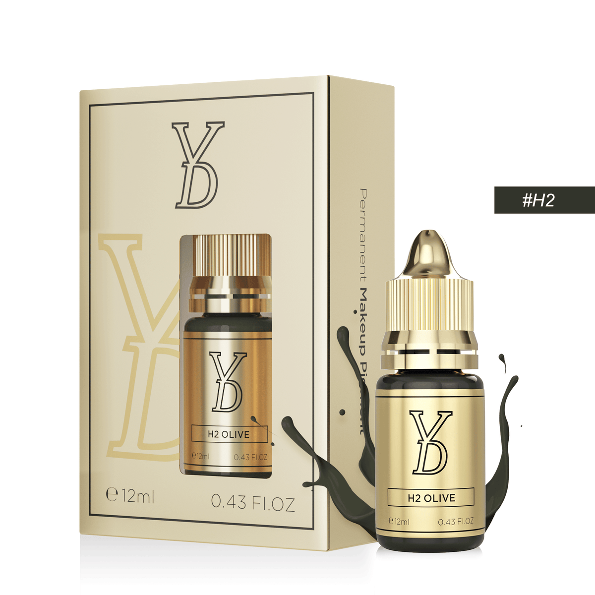YDPMU H2 Olive Brow Pigment - Hybrid Cream PMU Ink for Brows